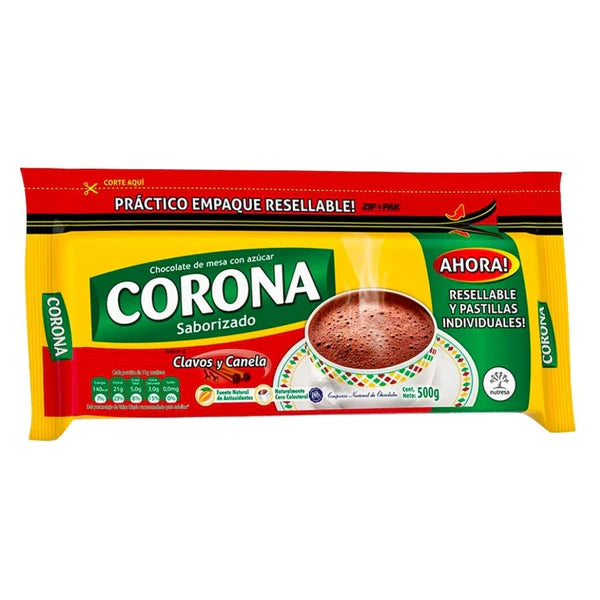 Corona Hot Chocolate Bar with Cloves & Cinnamon (500g)
