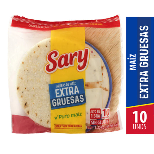 Extra Thick White corn Arepa - 10 Pack (1.25kg)